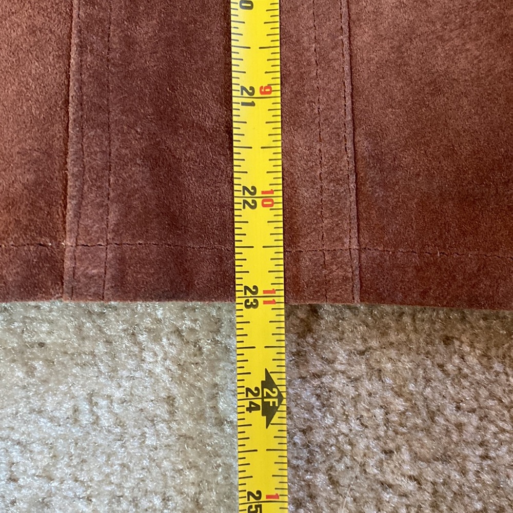 Express Suede Jacket Size Medium Rust Color - image 6